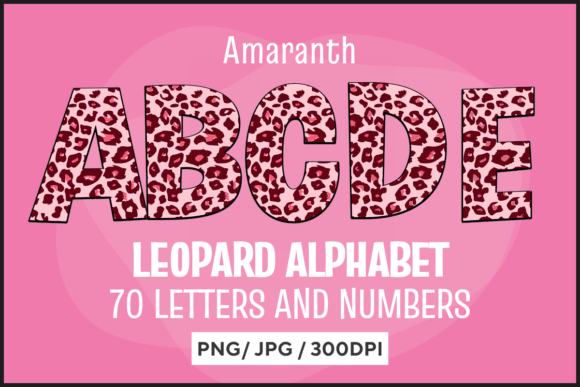 Amaranth Leopard Letters: A Wildly Creative Typeface