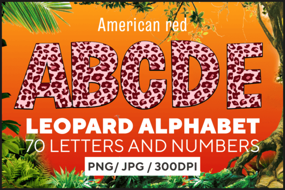 American Red Leopard Letters: Your Bold Design Toolkit
