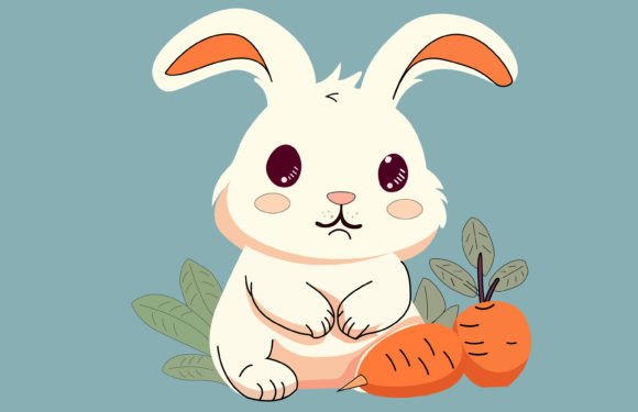 Cute Little Bunny Holding a Carrot: The Ultimate Easter Design Asset
