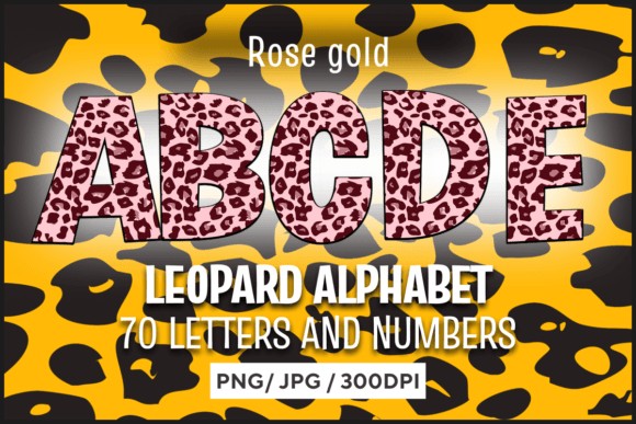 Designing with the Rose Gold Leopard Alphabet