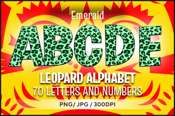 Emerald Leopard Letters: A Typeface with Wild Elegance