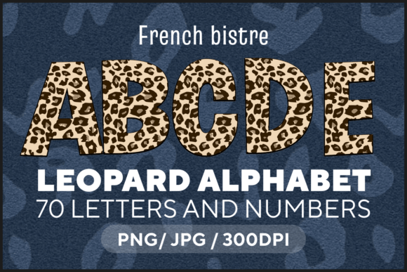 French Bistre Leopard Alphabet: Wild Typography for Bold Brands
