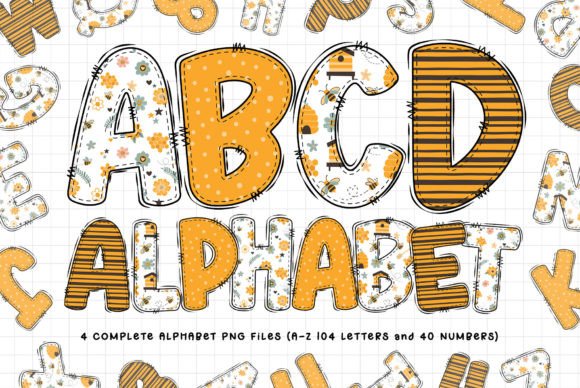 Honey Bee Alphabet Cliparts: A Sweet Addition to Your Design Toolkit