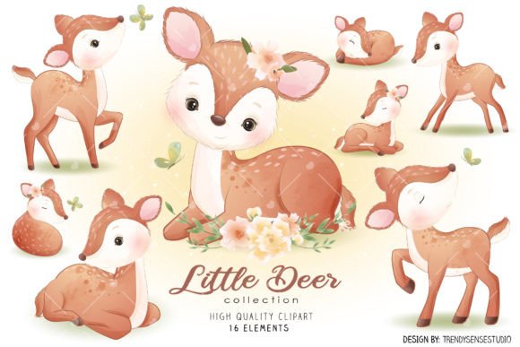 Little Deer Collection Clipart: Your Go-To for Whimsical Designs