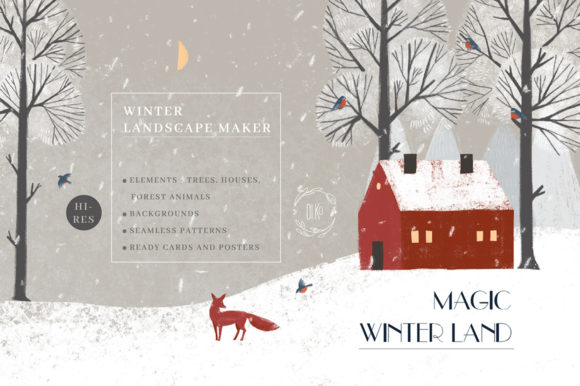 Magic Winter Land: Landscape Maker for Your Winter Designs