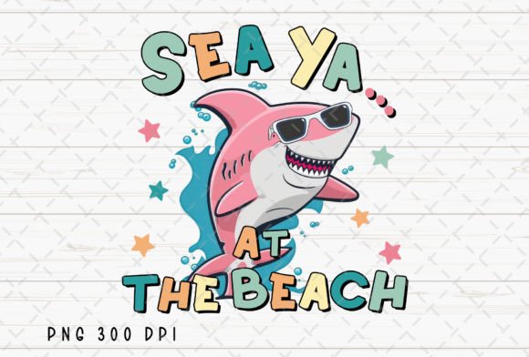Shark Sea Ya at the Beach Summer PNG: Your Go-To for Coastal Vibes