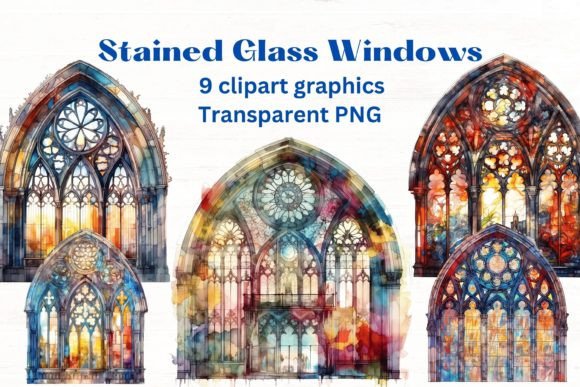 Stained Glass Windows Watercolor Clipart: A Designer's Guide