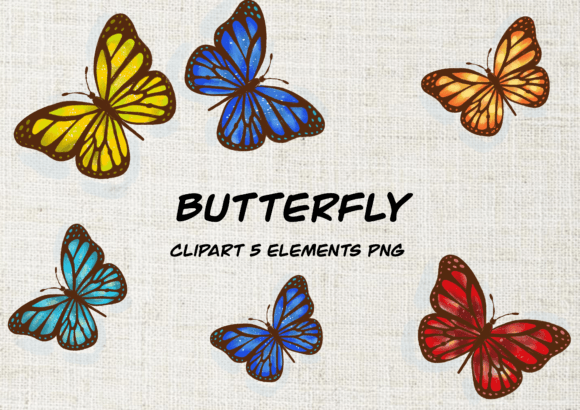 Summer Butterfly Clipart: Vibrant Design Assets for Creative Projects