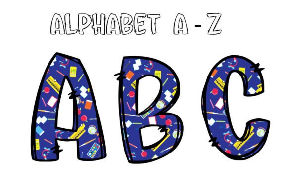 Unlock Creative Potential with School Alphabet Letters Sublimation PNG2