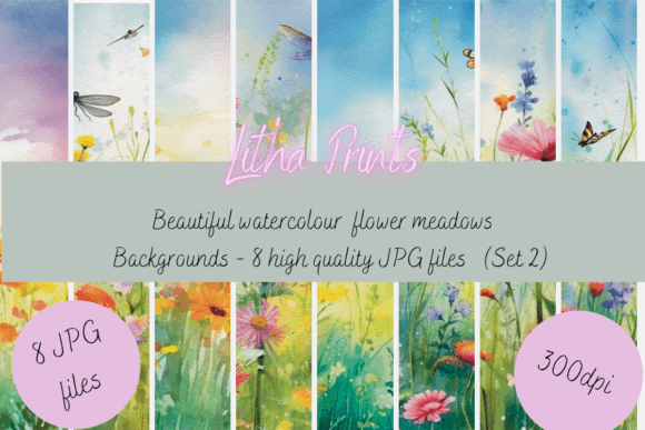 Watercolour Wildflower Meadow 3: Your New Go-To Digital Background